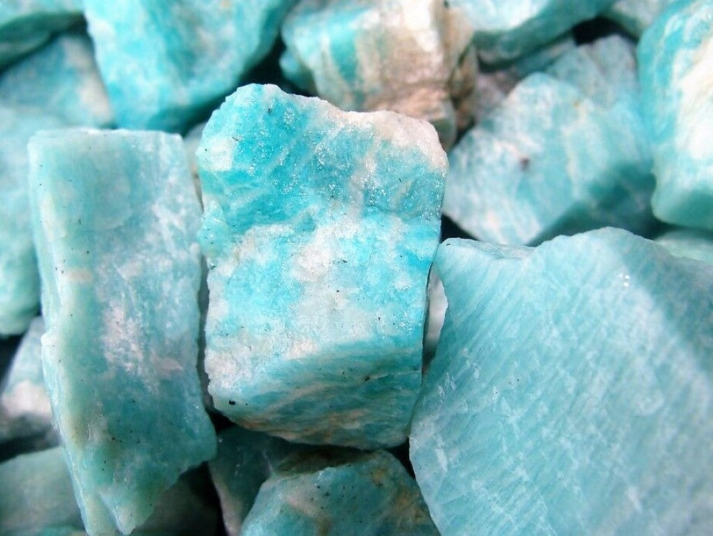 Amazonite Rough Brazilian Natural Raw 1 lb Wholesale Lot