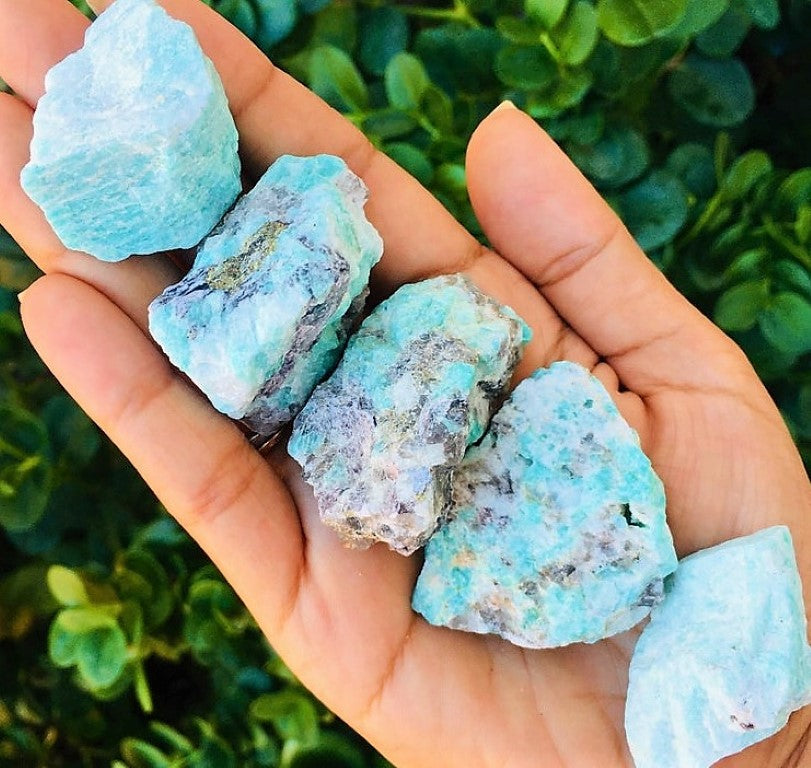 Amazonite Rough Brazilian Natural Raw 1 lb Wholesale Lot