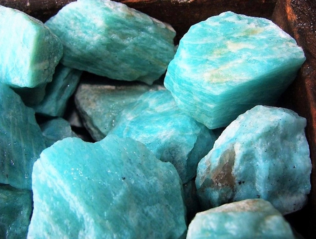 Amazonite Rough Brazilian Natural Raw 3 lb Wholesale Lot