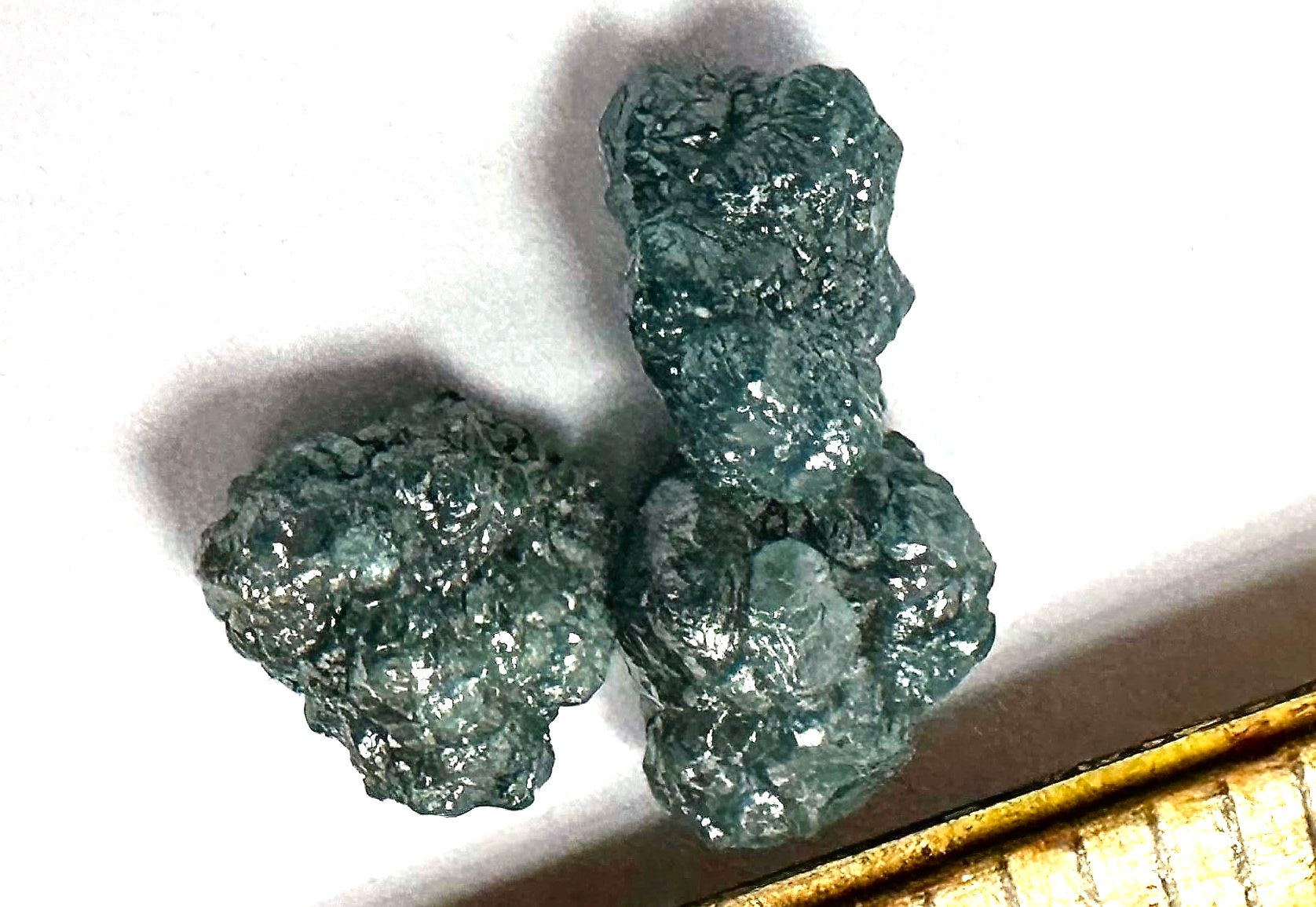 Blue Diamond Rough Facet Canadian 2 carat 8mm Raw