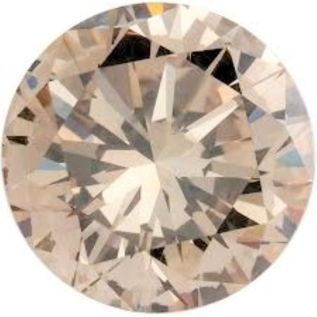 Champagne Colored Diamond Round Cut 4mm Mini Sized