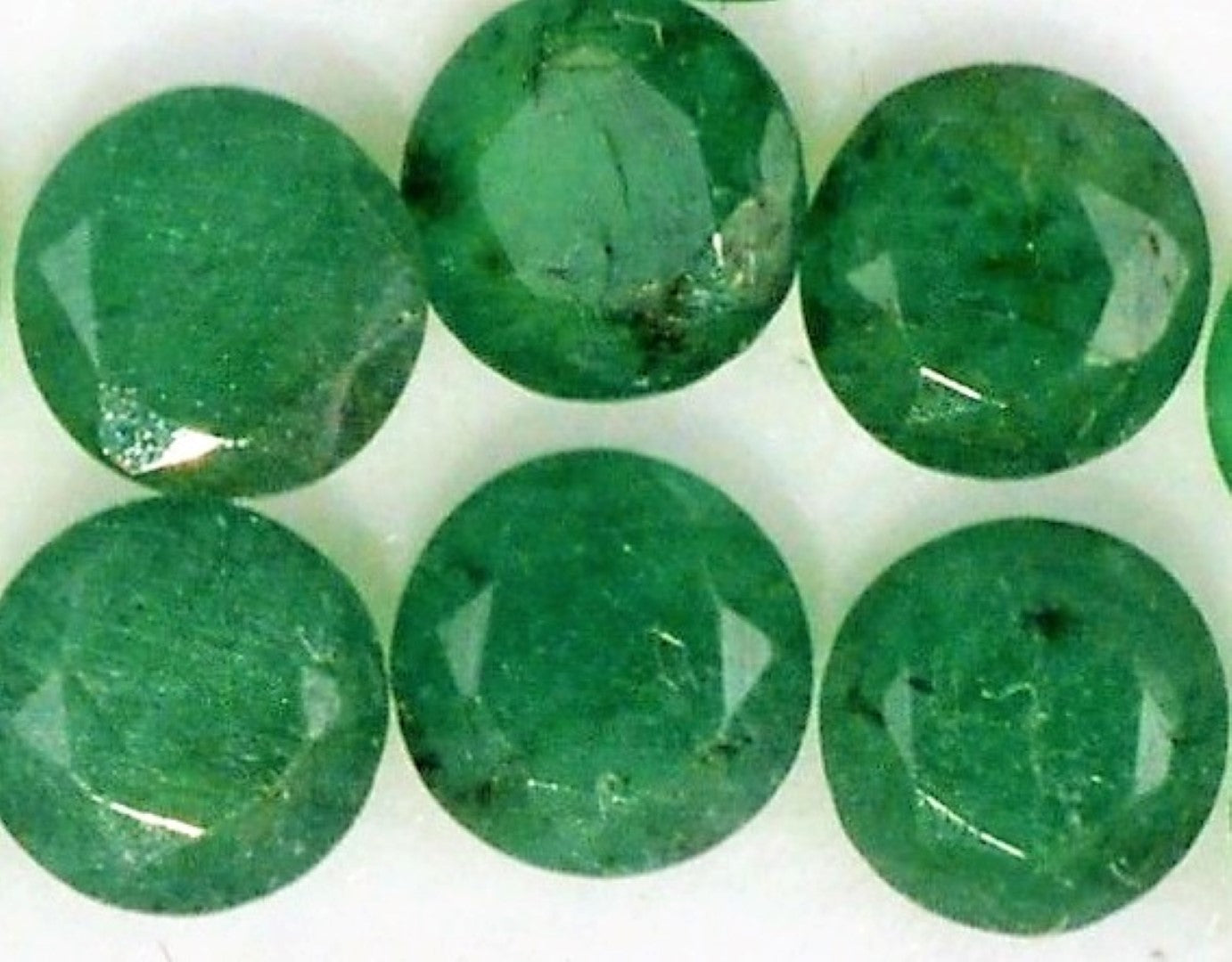 Emerald Round Cut 11mm Cloudy Pakistan Swat Gem 5 Carat Stone