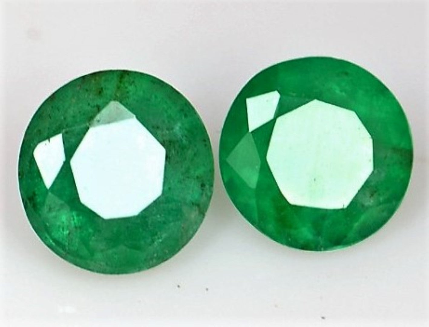 Emerald Round Cut 11mm Cloudy Pakistan Swat Gem 5 Carat Stone