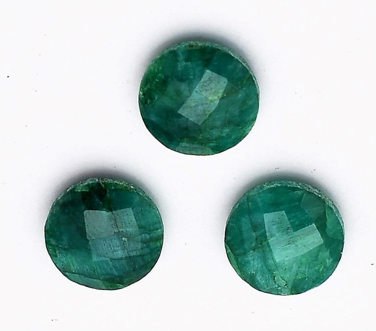 Emerald Round Cut 11mm Cloudy Pakistan Swat Gem 5 Carat Stone