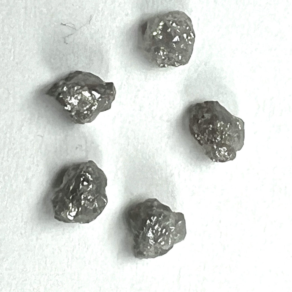 White Diamond Lot 5 Pieces Rough Facet Canadian 1 Carat 5mm Raw