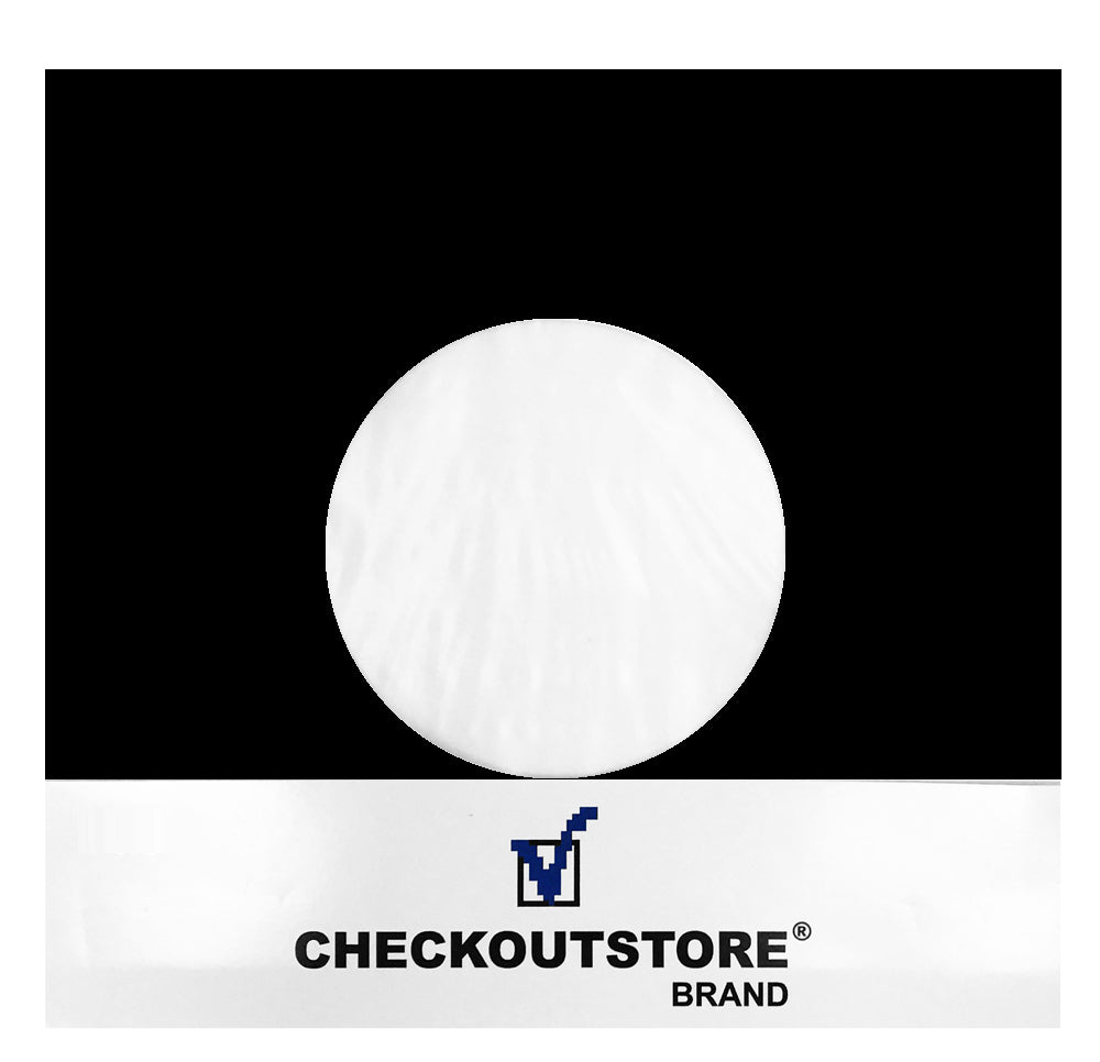 CheckOutStore Paper Record Polylined With Hole for 7" Vinyl 45 RPM (Inner Sleeves)