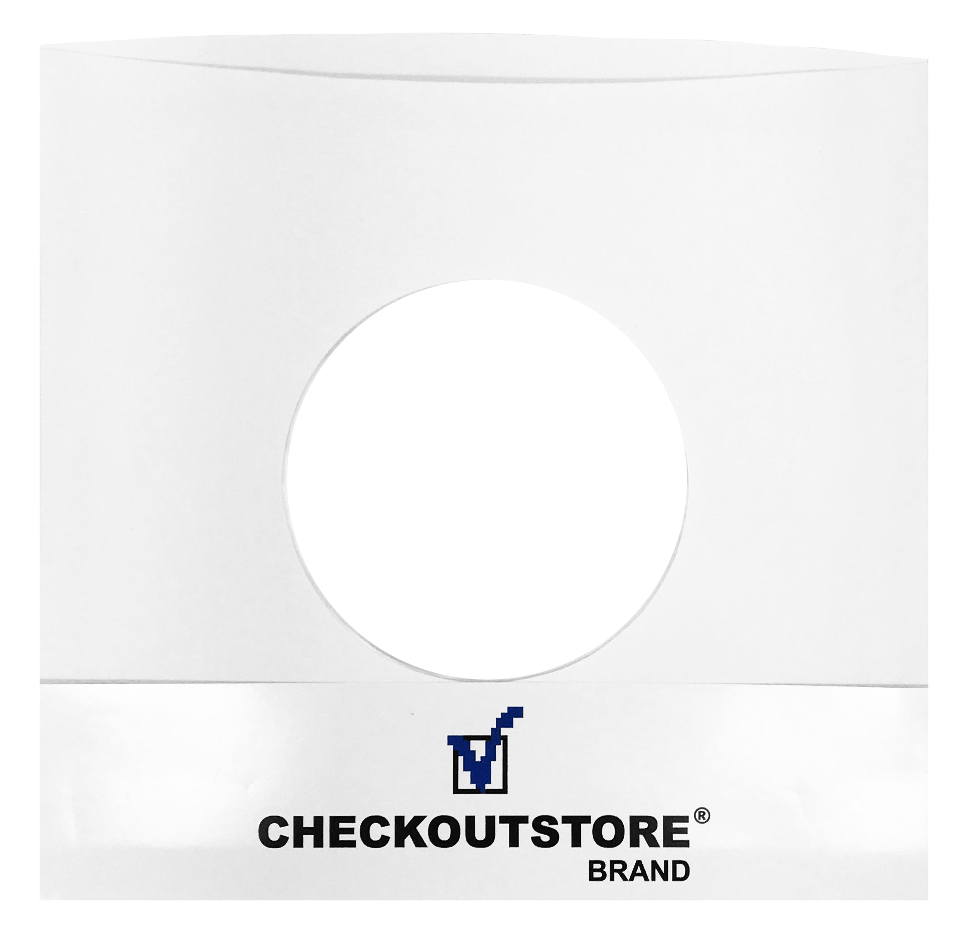 CheckOutStore Paper Record Sleeves With Hole for 7" Vinyl 45 RPM Records (Inner Sleeves)