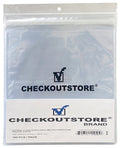CheckOutStore Clear Plastic OPP with Sealable Flap for 12" LP Vinyl Record Album Covers (Outer Sleeves)